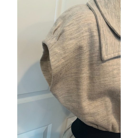 Yigal Azrouel Light Gray Fit & Flare Dress W/Oversized Double Collar Size 2 - Picture 4 of 10